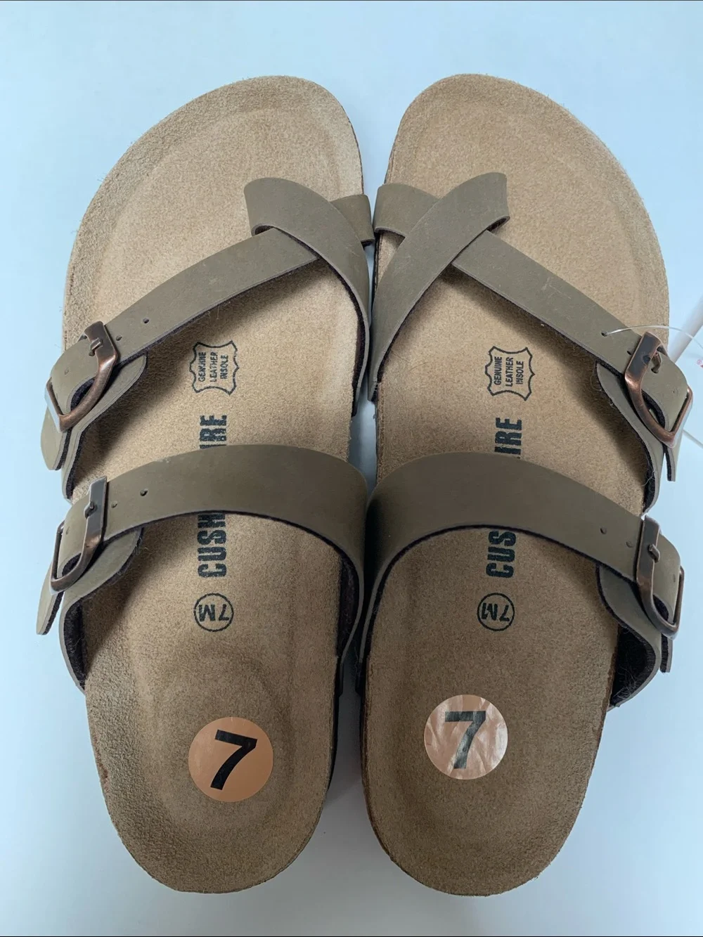 Stylish Cushionaire Brown Adjustable Double-Buckle Sandals.Brand new w/tag. Sz:7